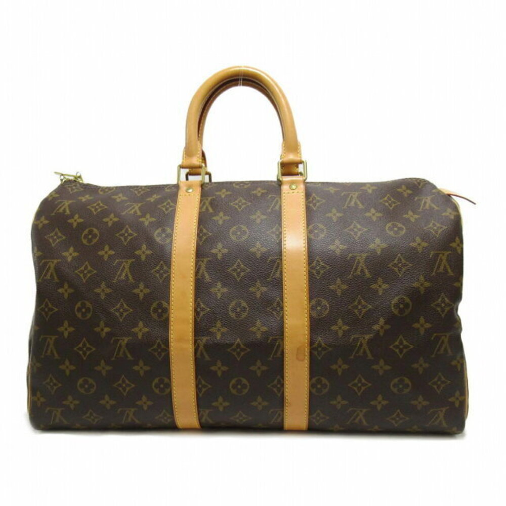 Louis Vuitton Keepall Handbag Boston Bag Brown Monogram - Picture 3 of 10